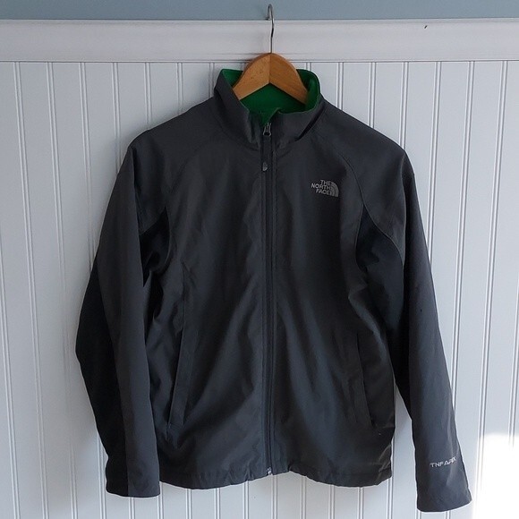 THE NORTH FACE Kids Youth Jacket Lightweight Spring Coat Full Zip Gray Sz L - Picture 1 of 10